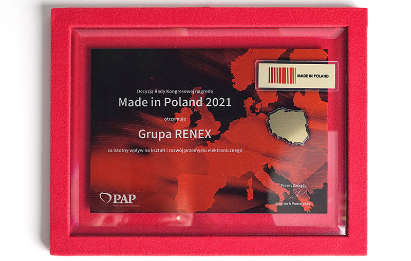 Grupa RENEX z nagrodą Made in Poland 2021